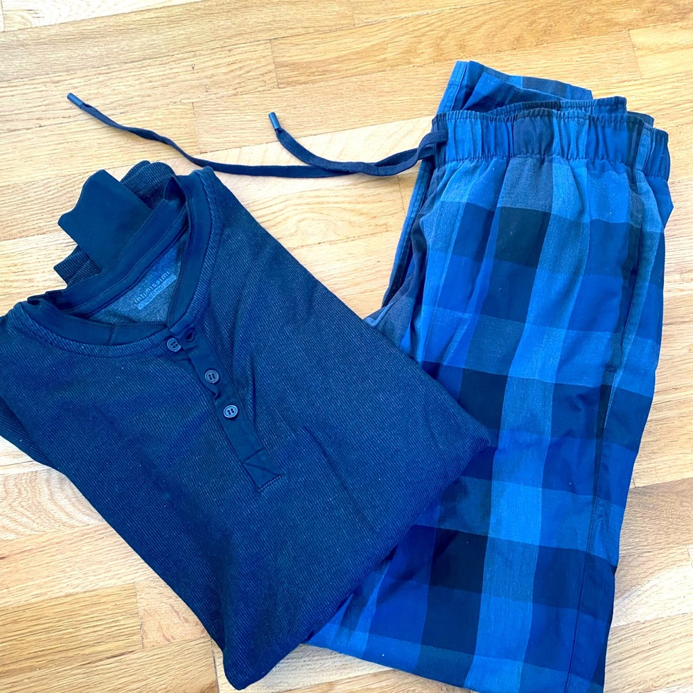 NWOT Italian Light cotton blend pj pants and shirt set